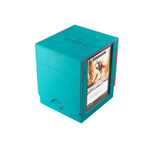 Gamegenic Squire Plus 100+ XL Convertible Deck Box Teal/Pink