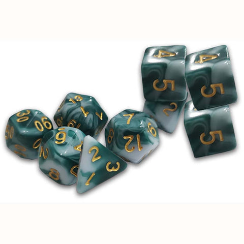 DCC RPG: Thracian Azure Swirl Dice (Traditional 9)
