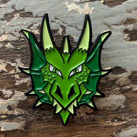 PIN-034 RPG Pins & Patches: Green Dragon Enamel Pin