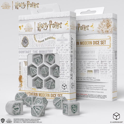Harry Potter Modern Dice: Slytherin - White