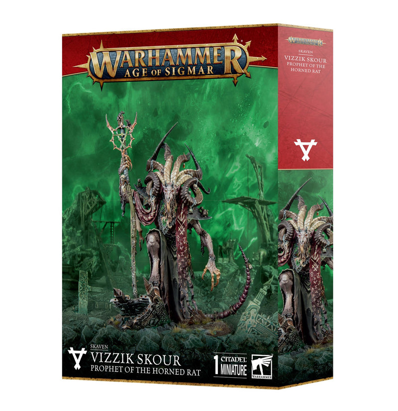 Warhammer: Age of Sigmar - Skaven: Vizzik Skour Prophet Horned Rat