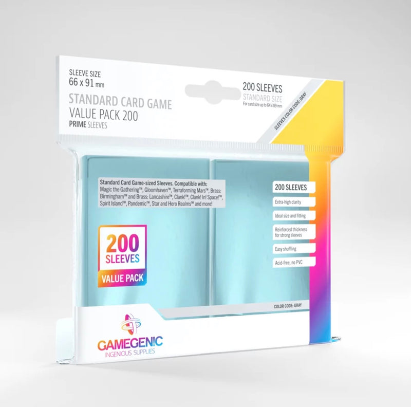 Gamegenic Standard Card Game Value Pack 200 Prime Sleeves