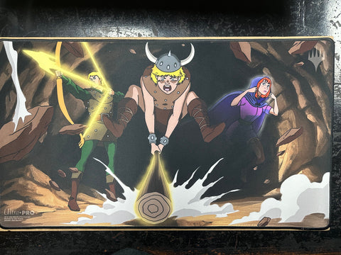 D&D Cartoon Augmented Reality Playmat - Hank the Ranger, Bobby the Barbarian, Sheila the Thief