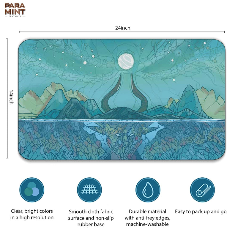 Paramint Playmats - Island Mana Scenery, Stained Glass