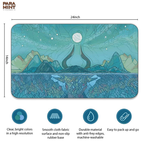 Paramint Playmats - Island Mana Scenery, Stained Glass