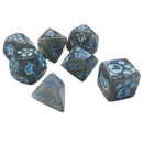 Kitten Polyhedral Dice Set (Gray w/blue)