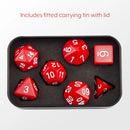 Toy Vault Fridge Magnet Dice Set 7-Piece Set (Red)