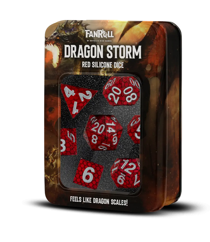 Fanroll Dragon Storm Silicone Dice Set: Red Dragon Scales (7)