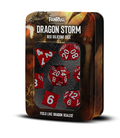 Fanroll Dragon Storm Silicone Dice Set: Red Dragon Scales (7)