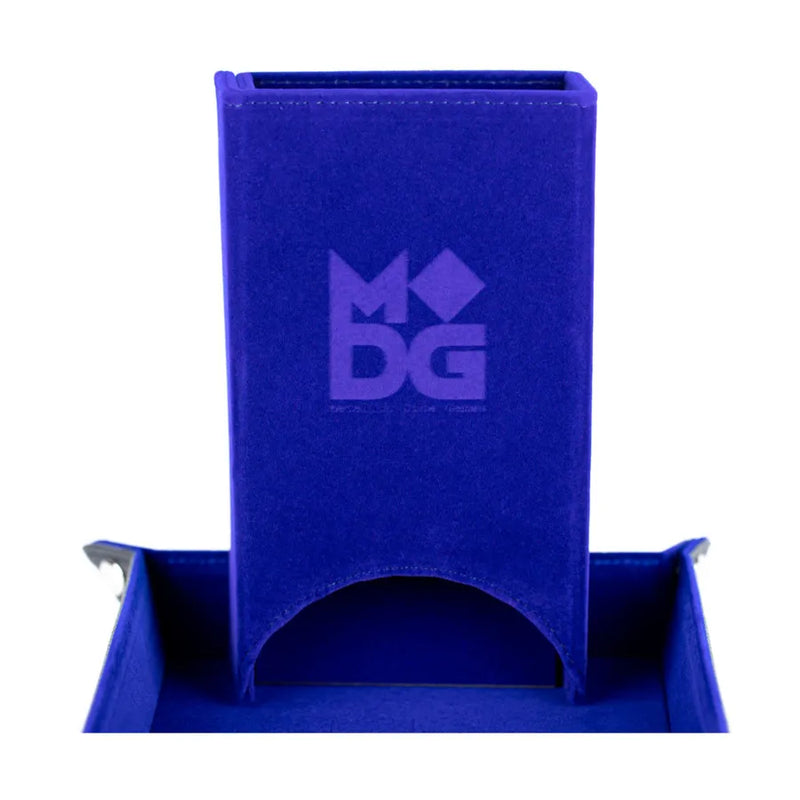 Fanroll by MDG Velvet Fold Up Dice Tower - Blue