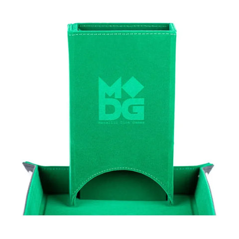 Fanroll by MDG Velvet Fold Up Dice Tower - Green