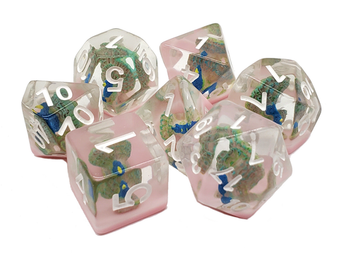 OSDRPG-297 RPG Dice Set: Animal Kingdom - Peacock Strut