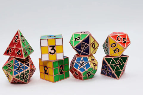 FBG4452 Puzzle Cube Copper (8PC Polyhedral Dice Set)