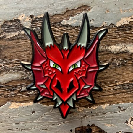 PIN-032 RPG Pins & Patches: Red Dragon Enamel Pin