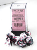 Chessex CHX 26469 Gemini Black-White/Pink (Polyhedral 7-Die Set)