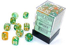 CHX 27955 Nebula Spring/White 12mm d6 Dice Block (36 Dice)