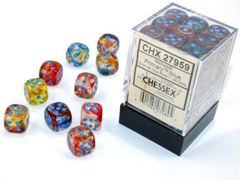 CHX 27959 Nebula Primary Blue 12mm d6 Dice Block (36 Dice)