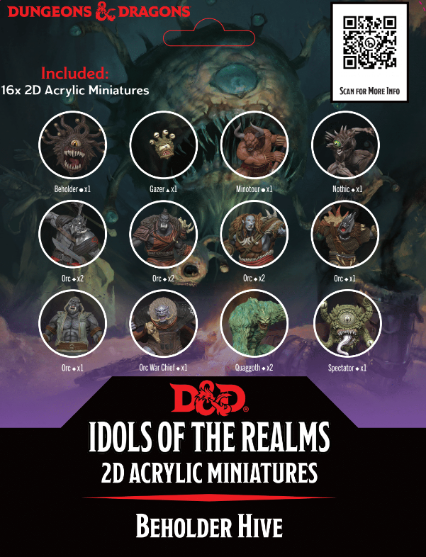 D&D Acrylic 2D Minis: Idols of the Realms: Beholder Hive