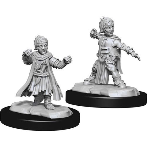 Pathfinder Battles Deep Cuts Unpainted Minis: W15 Male Halfling Monk WZK 90328
