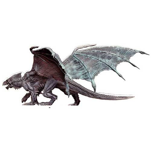 D&D Acrylic 2D Minis: Icewind Dale Set 3 - Young Adult White Dragon