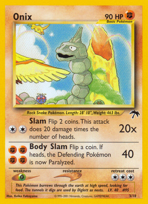 onix pokemon card Base Set #56 PSA 10 Fighting Colorless Amazon.com: Pokemon - Onix (61/108)