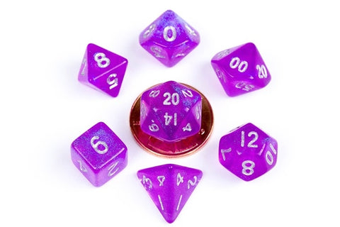 MET4179 MDG Mini Polyhedral Dice Set: Stardust Purple