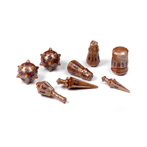 PHD2317 The Warrior 8 Dice Set - Imperial Bronze