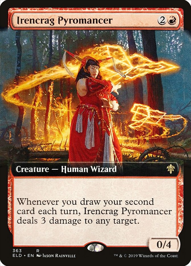 draw second card mtg Irencrag Pyromancer (Extended) [Throne of Eldraine]