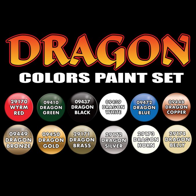 RPR 09917 - Paint Set - Dragon Colors