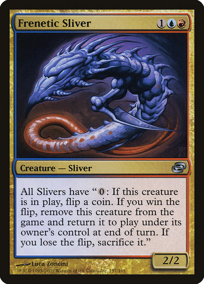 mtg flip cards Frenetic Sliver [Planar Chaos]