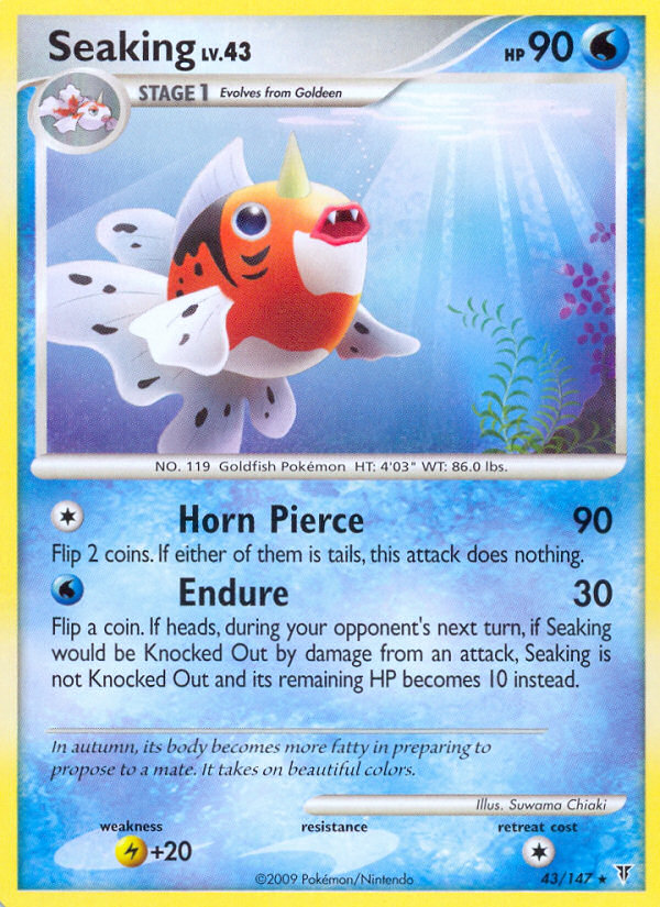 pokemon card seaking Seaking (43/147) [Platinum: Supreme Victors]