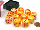 CHX 27853 Sunburst w/Red Festive 12mm d6 Dice Block (36 Dice)
