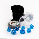 Pizza Dungeon Dice - Lucky Clear Blue