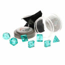 Pizza Dungeon Dice - Clear Teal
