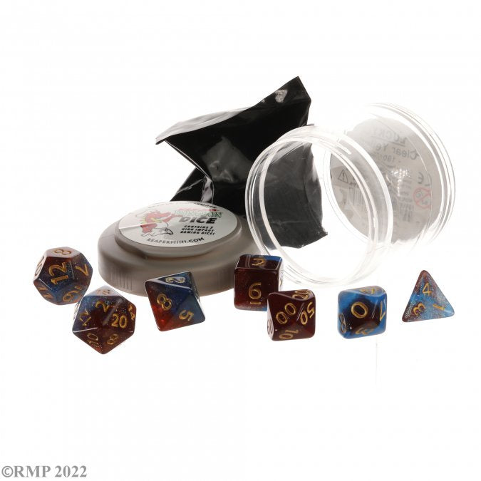Pizza Dungeon Dice - Red & Blue Nebula