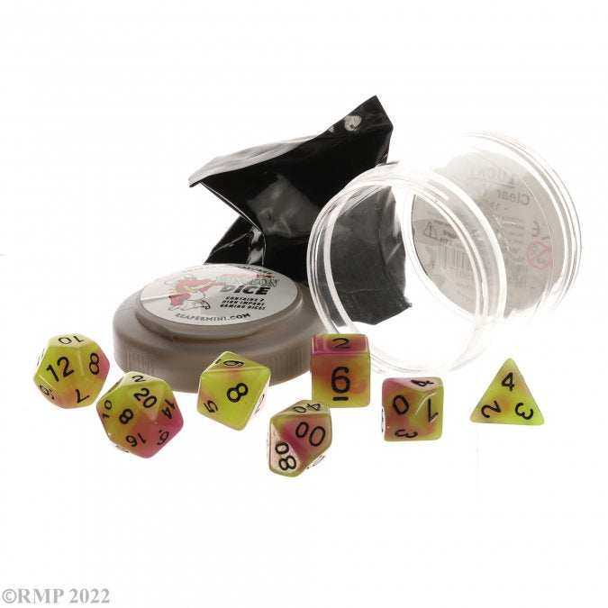 Pizza Dungeon Dice - Yellow & Purple