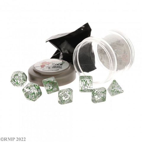 Pizza Dungeon Dice - Glitter Green