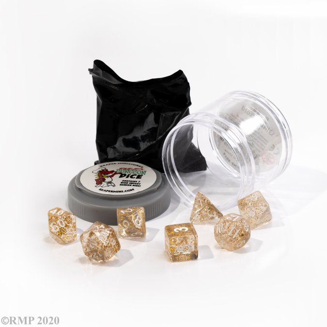Pizza Dungeon Dice - Boss Glitter Gold