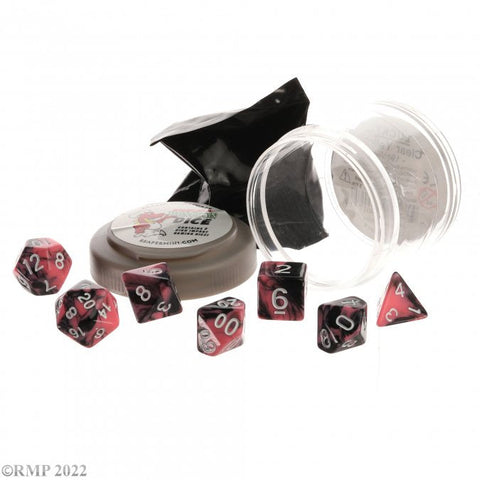 Pizza Dungeon Dice - Pink & Black