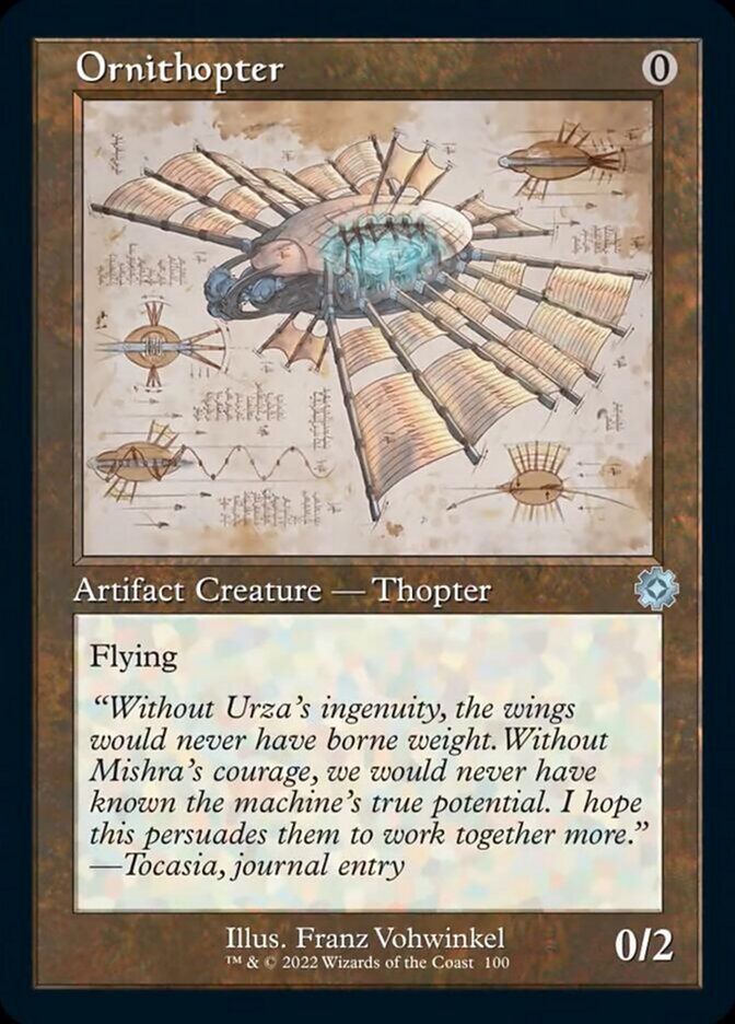 mtg schematic cards Magic The Gathering - The Brothers War - Retro Artifacts - Thorn of Amethyst (Retro Artifact) rounded up. Ornithopter (Retro Schematic) [The Brothers'