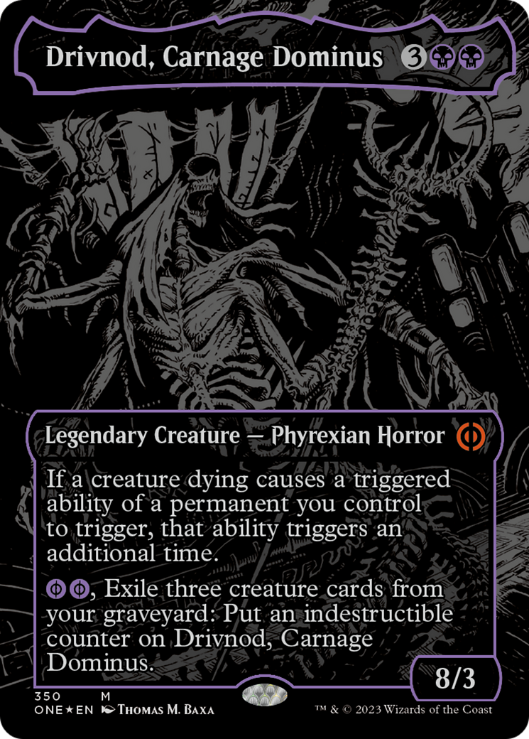 Drivnod, Carnage Dominus (Oil Slick Raised Foil) [Phyrexia: All Will B Drivnod, Carnage Dominus (Oil Slick Raised Foil) [Phyrexia: All Will B