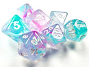 CHX 20545 Nebula Wisteria/White Mini-Polyhedral 7-Die Set