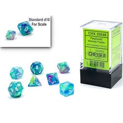 CHX 20546 - Festive Waterlily/White Mini Polyhedral 7-Die Set