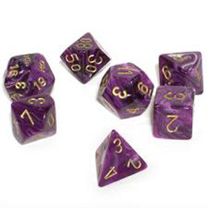 CHX 27437 Purple/Gold Vortex Polyhedral 7-Die Set