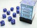 CHX 27836 Blue/Gold Vortex 12mm d6 Dice Block (36 Dice)