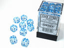 CHX 27981 Borealis: 12mm d6 Icicle/light blue Luminary Dice Block (36 dice)