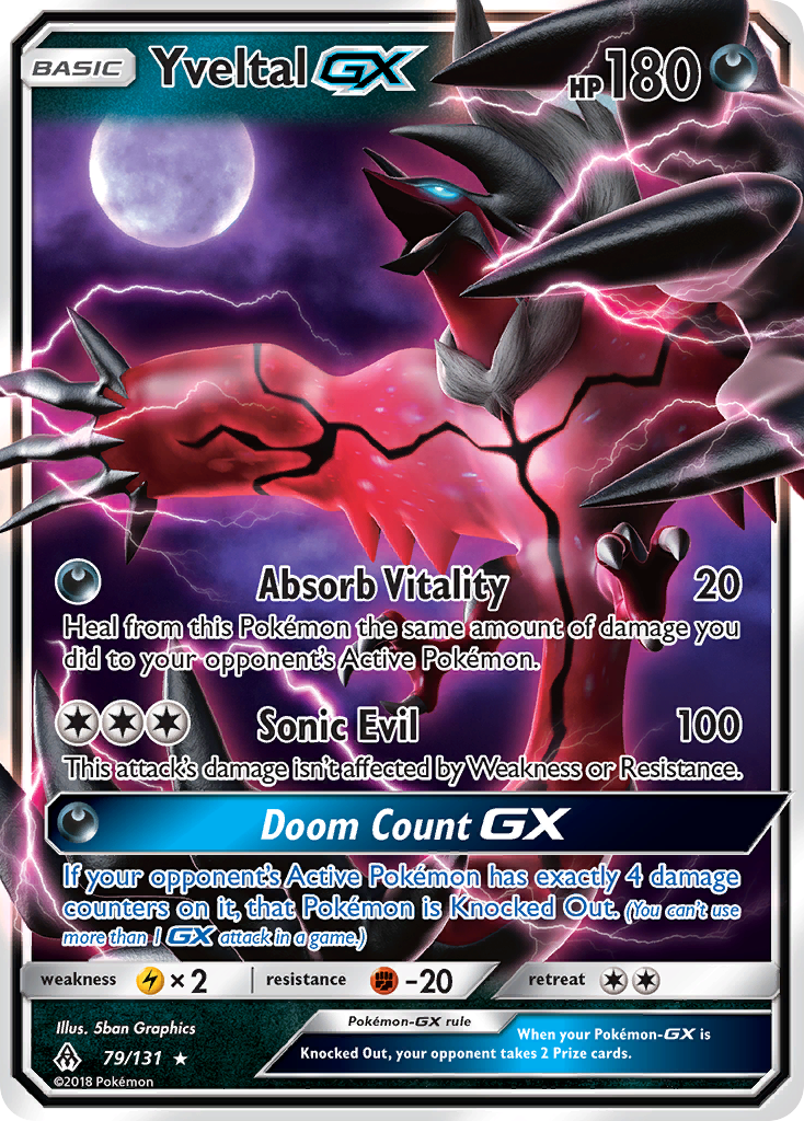 yveltal pokemon card ex - 205/182 - Paradox Rift - Illustration Rare Colorless Rule Yveltal GX (79/131) [Sun &