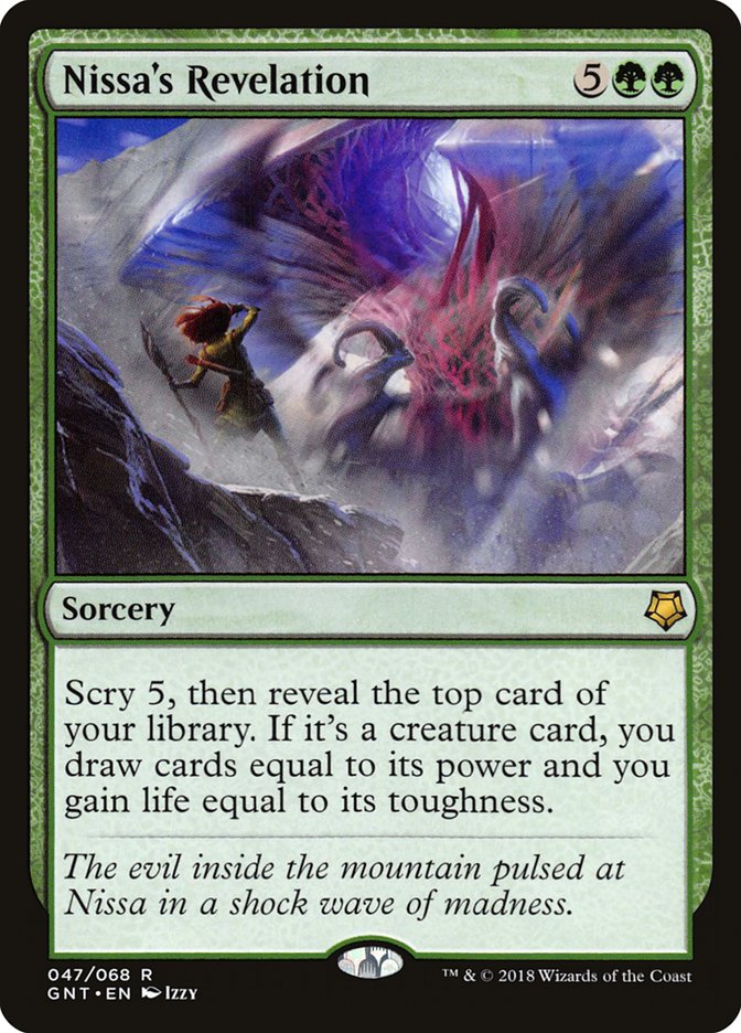 mtg game night exclusive cards Nissa's Revelation [Game Night]