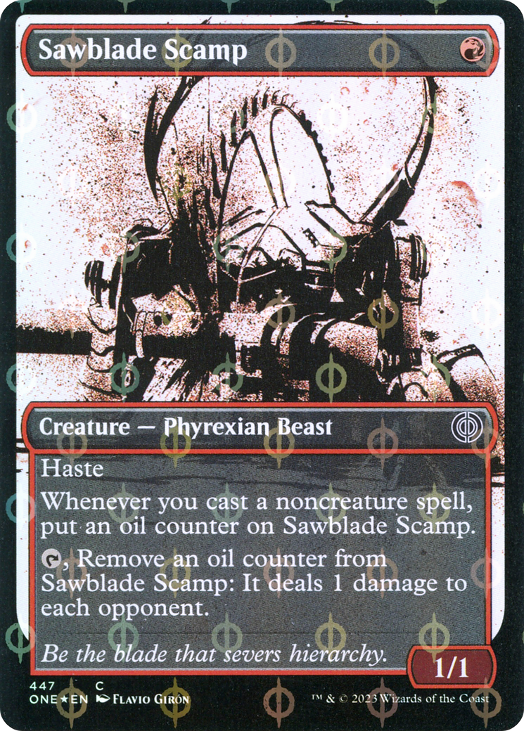 Sawblade Scamp (Showcase Ichor Step-and-Compleat Foil) [Phyrexia: All Will Be One]