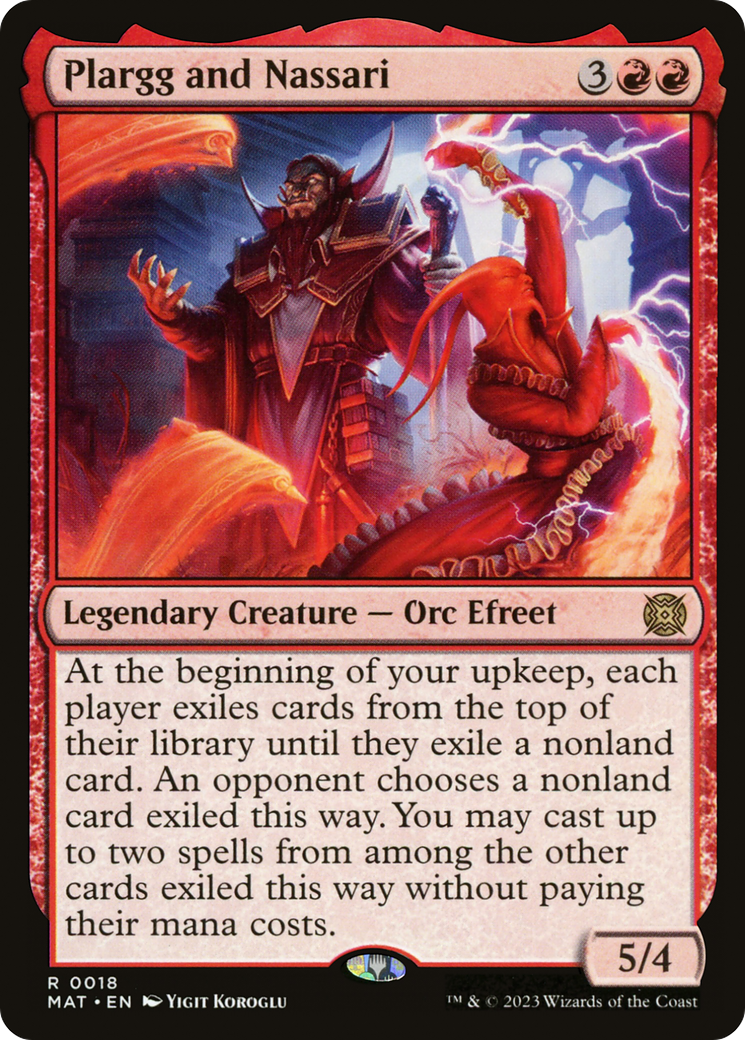 mtg playing cards from exile Plargg and Nassari [March of the Machine: The Aftermath]